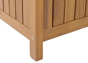 Akácfa kerti pad tárolóval 120 cm SOVANA Beliani