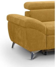 Sárga, jobbos SALERNO L-alakú kihúzható sarokkanapé