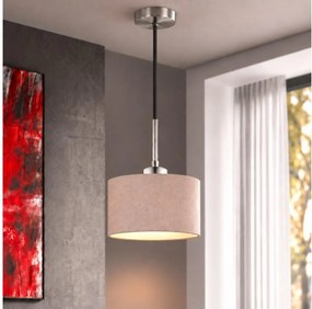 Eglo - LED függeszték kábelen TUNJA 1xE27/60W/230V átm. 20 cm bézs/fekete