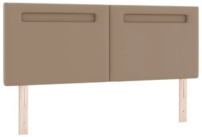 Boxspring ágy matraccal - Cappuccino, 140x190 cm, műbőr