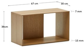 Natúr színű moduláris polcrendszer tölgyfa dekorral 67x38 cm Litto – Kave Home