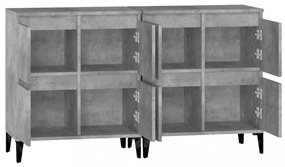 2 db betonszürke szerelt fa tálalószekrény 60 x 35 x 70 cm