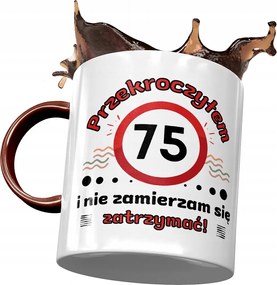 Bordó Bögre Születésnapra 75 75-es 75-ös Ajándék Nyomtatott Fotóval