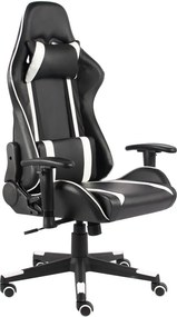 vidaXL fehér PVC forgó gamer szék
