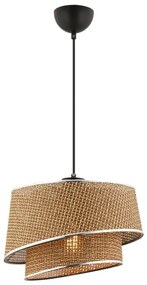 BARETTE kábeles csillár 1xE27/60W/230V barna/fényes króm