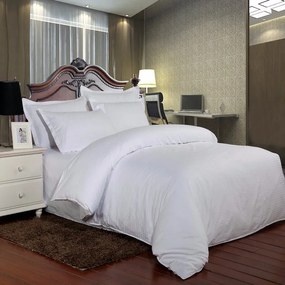 3 részes Damaszk ágynemű Hotel fehér 200x140cm+90x70cm+45x45cm TiaHome