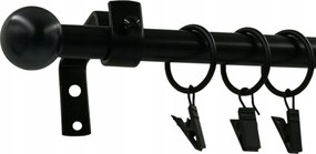 Függönykarnis Fekete Matt Loft Ø16mm Golyó 300cm