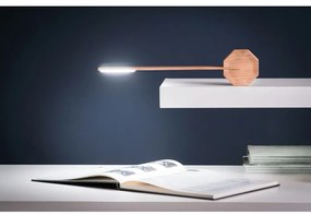 Világosbarna LED asztali lámpa (magasság 38 cm) Octagon One – Gingko