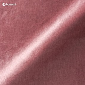 Rothe sötétrózsaszín kinyitható bársony sarokkanapé, bal oldali - devichy