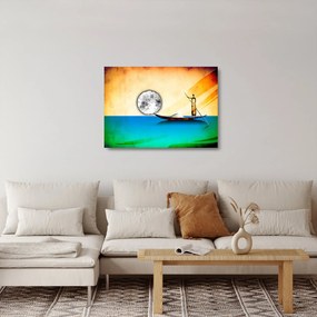 Festés - Ősi festészet (üvegen) (70x50 cm)