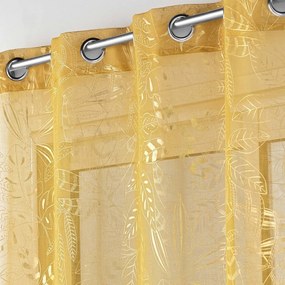Sárga átlátszó függöny 140x280 cm Belflor – douceur d'intérieur