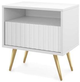 Éjjeliszekrény Biel B3 (fehér + arany). 1098855