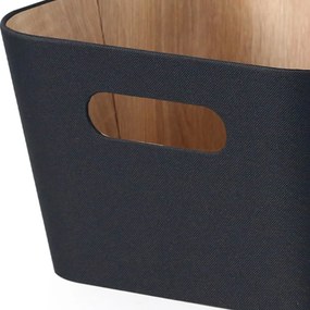 Kitchisimo 2 db tároló kosár szett 27 × 27 × 16cm, fekete, M