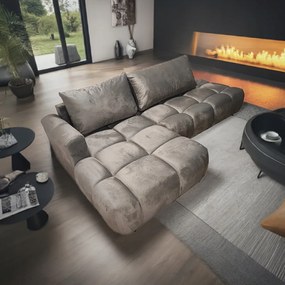 Sarok Összecsukható Sarokülőgarnitúra Alvás Funkcióval Kanapé Rugós Tároló Bal