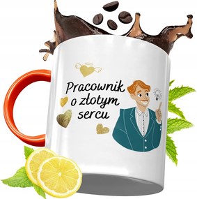 Narancssárga Bögre Dolgozóknak Ajándék fényképes nyomtatással