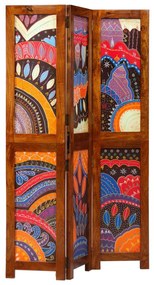 3 paneles szobafelosztó Mézbarna 35x1.5x160 cm Tömör akácfa
