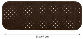 Spirella CLASS Premium csúszásgátló fürdőkádalátét, barna, 36 x 97 cm