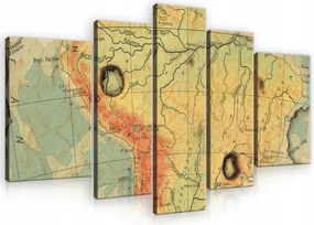 Falikép képek világtérkép 170x100