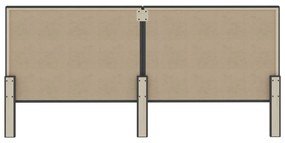 sötétszürke szövet fejvég 200 x 200 cm