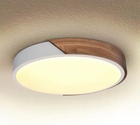 Brilagi - LED mennyezeti lámpa PILANA LED/24W/230V tölgy/fehér átm. 30 cm