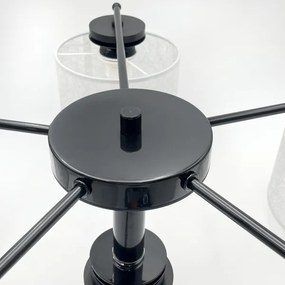 Láncos csillár ROSA 5xE27/60W/230V fekete/szürke