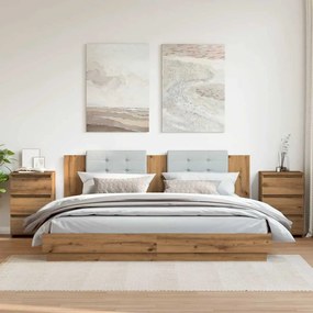 éjjeliszekrények 2 db Artisan tölgy 40x35x62,5 cm műfa