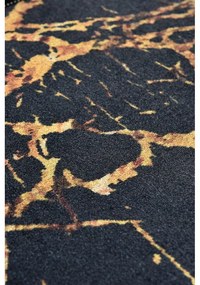 Fekete-aranyszínű fürdőszobai kilépő 60x40 cm Goldes - Foutastic