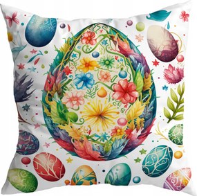 Húsvéti Díszpárnahuzat 40X40 CM Karácsonyi Húsvéti Tojás Virág Mintás 213