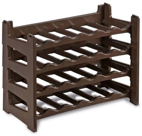 STEFANPLAST Bortartó, 1 polc 6 palack számára, barna színű