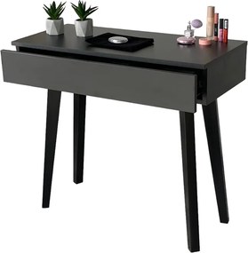 Fésülködőasztal Fekete Lena Fa Lábak Matt 90CM
