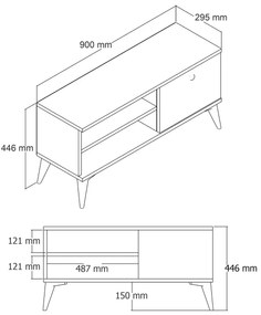 TV asztal Retro 1552