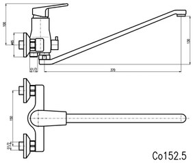 RAV Slezák CO152.5 - COLORADO kádcsaptelep, fényes króm