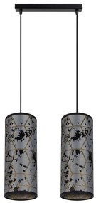 Csillár zsinóron AVALO 2xE27/60W/230V szürke/fekete