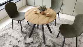 Mazzoni ALMO 80 Artisan Tölgy/fekete lábak - KEREK ASZTAL Y ALAKÚ LÁBAKKAL LOFT/INDUSZTRIÁLIS STÍLUSBAN KONYHÁBA NAPPALIBA VAGY ÉTKEZŐBE