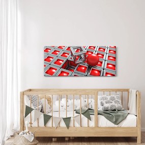 Kép - 3D fémes absztrakció (120x50 cm)