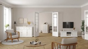 TV-asztal, fehér, PARIS 77810