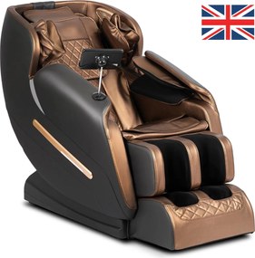 Masszázsfotel barna műbőr angol menüvel – VX MAX