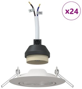 Lámpák 24 darab Fehér Műanyag 9 cm