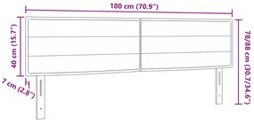 LED fejvég vonalazás dizájn sötétszürke 90 cm szövet