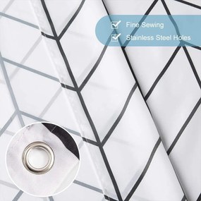 Zuhanyfüggöny - SQUARE - Impregnált textil - 180 x 200 cm