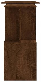 barna tölgyszínű szerelt fa sarokasztal 200 x 50 x 76 cm