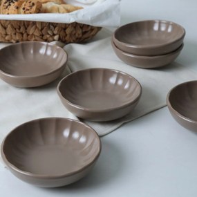 Laguna kerámia tálkészlet, 6 db 12 cm barna