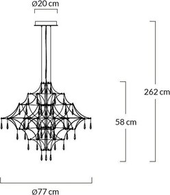 King Home CONSTELATION MSE1501100125 Függőlámpa 66x0,5W/LED 3000K 2640LM IP20