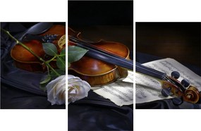 Kép - Rózsa és hegedű (90x60 cm)