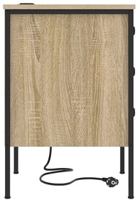 Éjjeli Szekrények 2 pcs sonoma tölgy 42 x 41 x 61 cm Faanyag