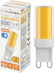 Led izzó G9 Kicsi 5,5W=50W Cob 638lm 360° Halogén Kapszula Erős 3000K