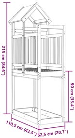 Játék Torny Barna 52,5 x 110,5 x 215 cm Szilárd Douglas Fa