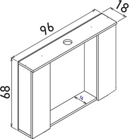 Purus tükrös szekrény, 96 cm – TR785PNC1252