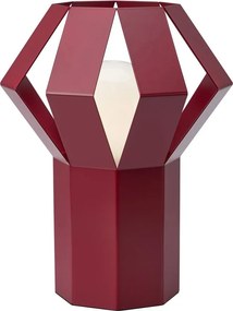 Piros fém asztali lámpa fém búrával (magasság 27 cm) Octa – Markslöjd