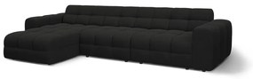 Fekete sarokkanapé (bal oldali-heverő résszel) Kendal – Micadoni